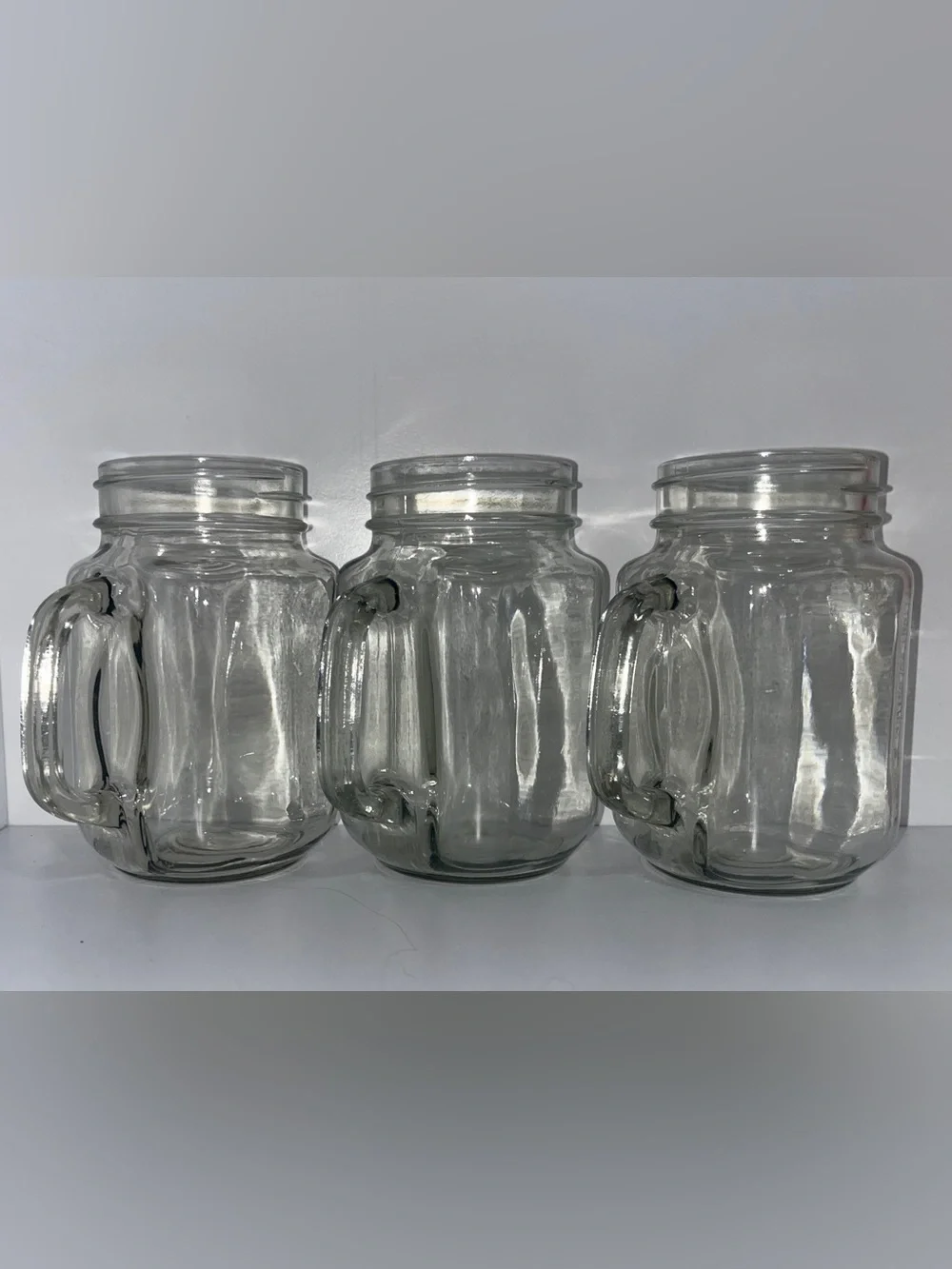 Clear Glass Mason Jar Mug with Handle - Home Dining